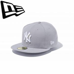 ◆◆ ＜ニューエラ＞ NEWERA キャップ 59FIFTY ニューヨーク・ヤンキース グレー × ホワイト 13562238｜gainabazar