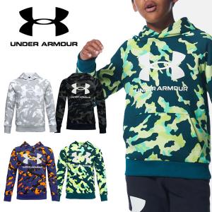 即納可★ 【UNDER ARMOUR】アンダーアーマー UAライバルフリース プリント フーディー ジュニア パーカー 1357586｜gainabazar