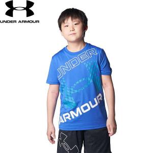 ◆◆送料無料 メール便発送 ＜アンダーアーマー＞ UNDER ARMOUR UAテック スーパービッグロゴ ショートスリーブTシャツ(トレーニング/KIDS) 1384684 (TeamRoyal/｜gainabazar