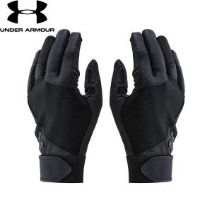 ◆◆送料無料 メール便発送 ＜アンダーアーマー＞ UNDER ARMOUR UAスターター バッティンググローブ ノンカラー(ベースボール/MEN) 1384748 (Black(001))｜gainabazar