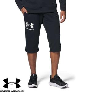 ◆◆送料無料 メール便発送 ＜アンダーアーマー＞ UNDER ARMOUR UAライバルテリー 3/4パンツ(トレーニング/MEN) 1384819 (Black/Black(001))｜gainabazar