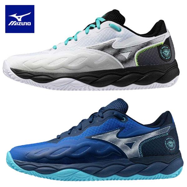 即納可★ 【MIZUNO】ミズノ テニスシューズ 【クレー／砂入り人工芝コート】ウエーブエンフォース...