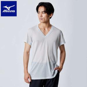 ◆◆送料無料 メール便発送 ＜ミズノ＞ MIZUNO カルエアーアンダーVネック半袖シャツ(メンズ) C2JAB112 (04)｜gainabazar