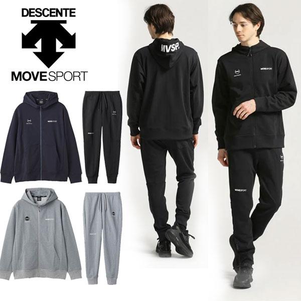 即納可★【DESCENTE】デサント スウェット フードロゴフルジップフーディー＆テーパードジョガー...