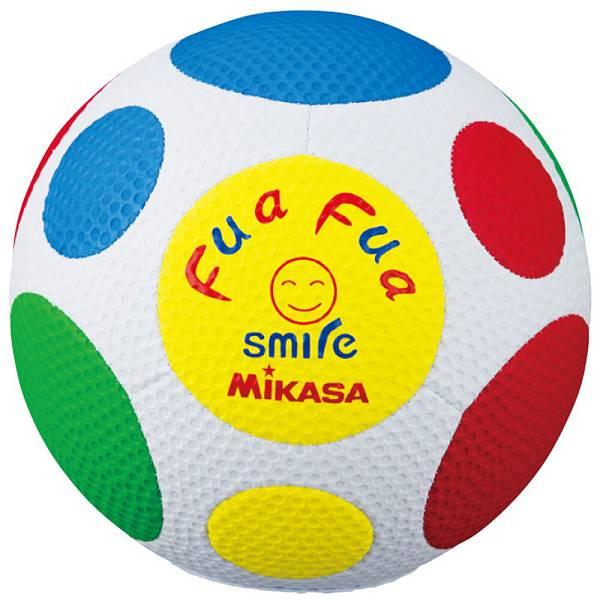 ◆◆ ＜ミカサ＞ MIKASA ふぁふぁサッカー縫い4号 FFF4CR (白×黄×青×赤) サッカー...