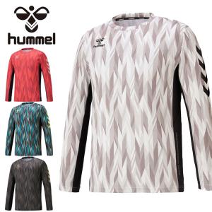 送料無料 メール便発送 即納可☆【hummel】ヒュンメル グラフィック L/S Tシャツ サッカー フットボール フットサル  HAP7158｜gainabazar