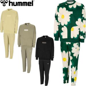 ◆◆ ＜ヒュンメル＞ hummel hummel PLAY スウェットクルーネック＆スウェットロングパンツ ユニセックス 上下セット HAP8303C-HAP8303P