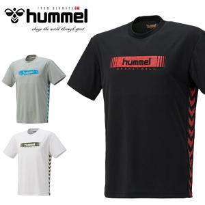 送料無料 メール便発送 即納可★【hummel】ヒュンメル 特価 19SS バスケットボール ボックスロゴ 半袖Tシャツ ユニセックス  HAPB4021｜gainabazar