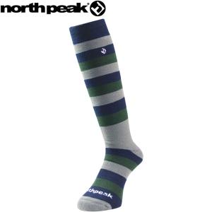 ◆◆送料無料 メール便発送 ＜ノースピーク＞ north peak ユニセックス デザインソックス(総パイル編み/保温性/吸水性/ウール混) 靴下 スノーボード MP788｜gainabazar