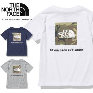 送料無料 メール便発送 即納可★【THE NORTH FACE】ノースフェイス ショートスリーブTNFバグフリースクエアカモロゴティー キッズ ジュニア Tシャツ NTJ12172｜gainabazar