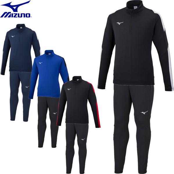 ◆◆ ＜ミズノ＞ MIZUNO ジュニア ストレッチニットシャツ＆パンツ ジャージ 上下セット サッ...