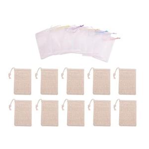 石けん バッグ 石鹸ネット 泡立てネット 麻/メッシュ