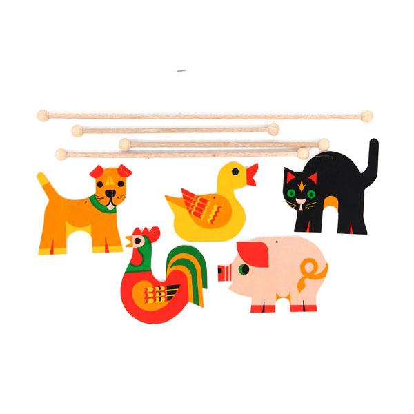 【ラッピング無料】 モビール 木製 ヘラー社 ねこ 出産祝い 誕生日 インテリア ギフト プレゼント...