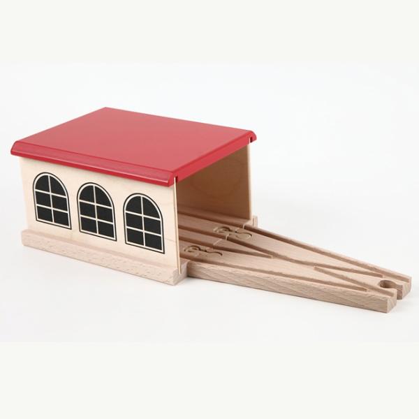 木製レール 電車 機関車 エンジンハウス 9642 ミッキィ MICKI 木のおもちゃ 誕生日 プレ...