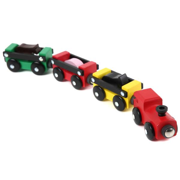 木製レール 電車 機関車 ブリオ BRIO 互換 汽車と動物 9646 ミッキィ MICKI 木のお...