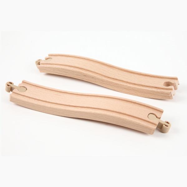 木製レール 電車 機関車 ブリオ BRIO 互換 坂レール2本 9660 ミッキィ MICKI 木の...