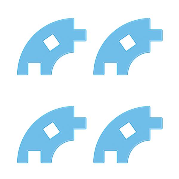 ブロック おもちゃ 知育 玩具 1.5才以上 ニューブロック 単品 パーツ ２番 計４個 黄 赤 白...
