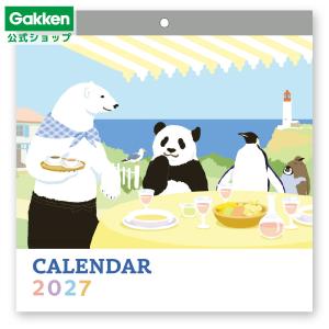 新商品 2027年 カレンダー しろくまカフェ カレンダー 壁掛け 日曜始まり 文具 文房具 雑貨 学研 公式 AM14011