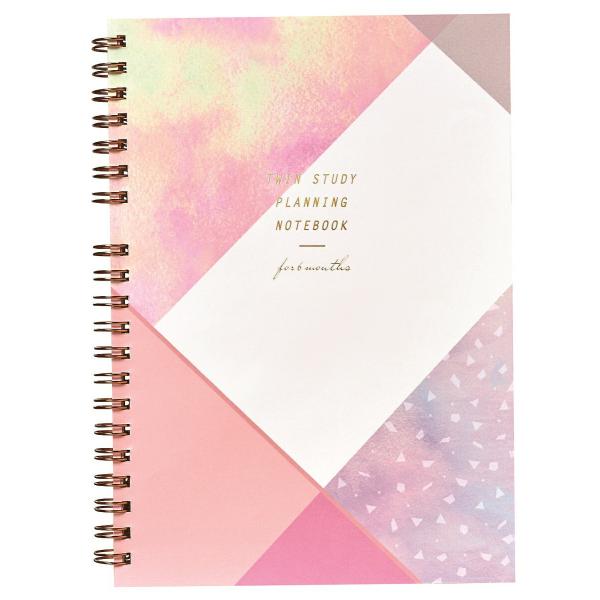 学研 公式 ノート ツインスタディ 6ヶ月 ピンク D16010 リングノート 月間ページ 週間ペー...