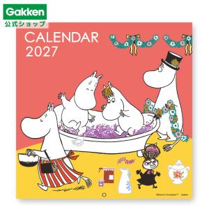新商品 2027年 カレンダー ムーミン スクエア カレンダー 壁掛け 日曜始まり 文具 文房具 雑貨 学研 公式 DM12017