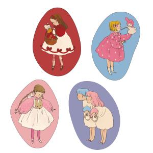 予約受付中 くらはしれい×サンリオキャラクターズ ダイカットクッション ハローキティ マイメロディ マロンクリーム リトルツインスターズ ニシオ 雑貨