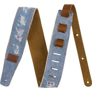 Fender x Wrangler Ripped Denim Strap, Indigo ギターストラップ〈フェンダー〉