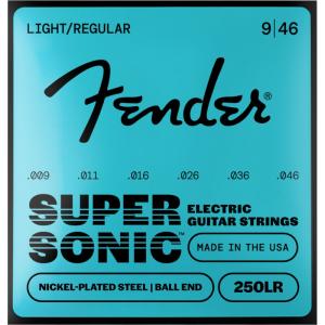 Fender SuperSonic 250LR Guitar Strings, Nickel-Plated Steel, Ball End, Gauges .009-.046 エレキギター弦 フェンダー
