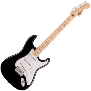 Squier by Fender Squier Sonic Stratocaster, Maple Fingerboard, White Pickguard, Black〈スクワイア フェンダー〉｜gakki-de-genki