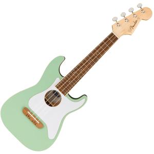 Fender ウクレレ Fullerton Strat Uke, Walnut Fingerboard, White Pickguard, Surf Green〈フェンダー〉｜gakki-de-genki