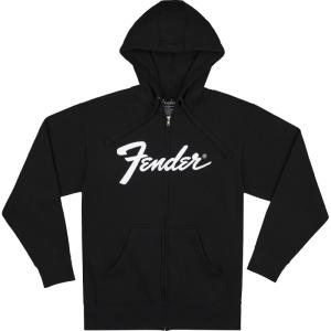 Fender Transition Logo Zip Front Hoodie, Black, Mサイズ ジップフロントパーカー〈フェンダー〉｜gakki-de-genki