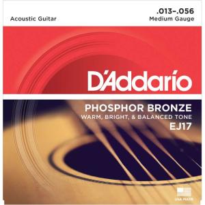 D'addario EJ17 Medium アコースティック弦 Phosphor Bronze Round Wound〈ダダリオ〉｜gakki-de-genki