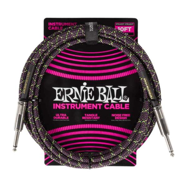 ERNIE BALL 6427 Braided Cable PURPLE PYTHON 10ft S...
