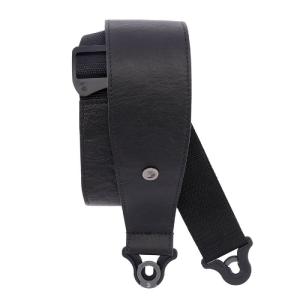 D'Addario 30BAL00 Black Comfort Leather Auto Lock Guitar Strap ギター/ベース用ロックストラップ〈ダダリオ〉
