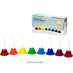 キョーリツ　ミュージックベル♡︎ケース付き キョーリツ ミュージックベル ハンドベル カラー8音 ケース付 曲集