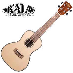 KALA KASCG-WBAG20_06 Solid Spruce Top Gloss Concert Ukulele w/bag コンサートウクレレ【カラ】｜gakki-de-genki