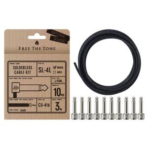 Free The Tone SL-4L-NI-10K CU-416用ソルダーレスプラグキット　Lプラグ10個 / CU-416ケーブル3m ニッケル〈フリーザトーン〉｜gakki-de-genki