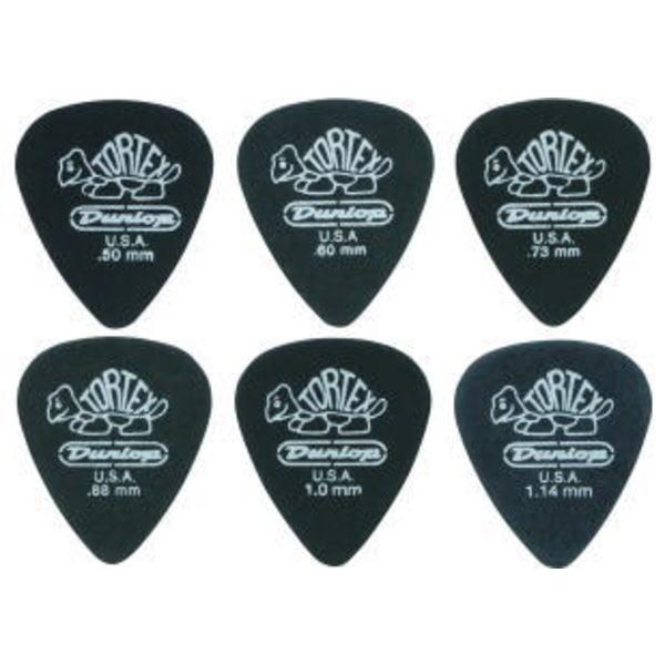 Jim Dunlop ピック 488R TORTEX Pitch Black Standard〈ダン...