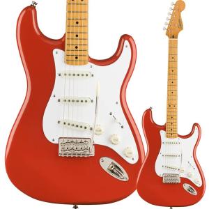 Squier by Fender Classic Vibe '50s Stratocaster, Maple Fingerboard, Fiesta Red【スクワイア フェンダーストラトキャスター】｜gakki-de-genki
