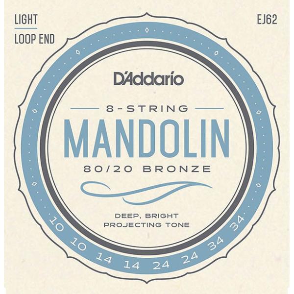 D'addario EJ62 マンドリン弦 80/20 Bronze Mandolin String...