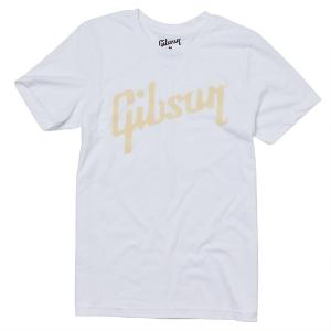 GIBSON Distressed Gibson Tee (White) GA-LC-WHTT Tシャツ【ギブソン】｜gakki-de-genki
