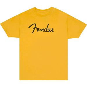 FENDER Spaghetti Logo T-Shirt, Butterscotch Blonde, Lサイズ Tシャツ〈フェンダー〉｜gakki-de-genki