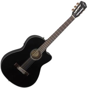 Fender CN-140SCE Nylon Thinline Black エレガット ハードケース付き