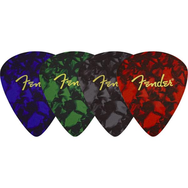 Fender Pick Shape Logo Coasters, 4-Pack, Multi-Col...