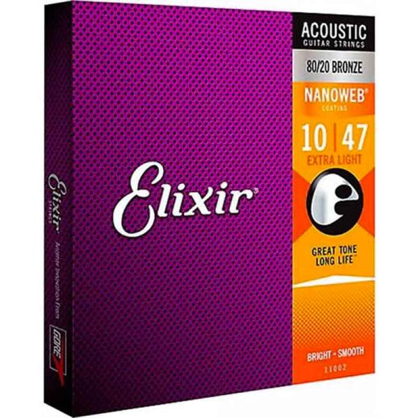 Elixir 11002 ACOUSTIC NANOWEB Extra Light 10-47 アコ...
