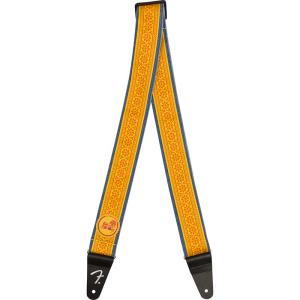 Fender George Harrison Dark Horse Floral Strap, Orange, 2 ジョージ・ハリスン