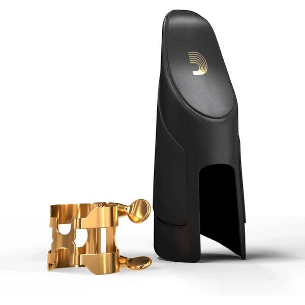 D'Addario Woodwinds HAS1G アルトサックス用 H-リガチャー&amp; キャップゴー...