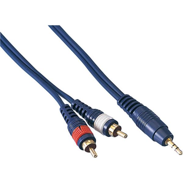 TRUE DYNA/RCA×2-ステレオミニフォン TD-10SMRC（1m)オーディオ変換用ケーブ...