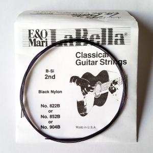 LaBella [ラベラ]　黒　ブラックナイロン　フラメンコ　クラシックギター弦　2弦｜gakki-mori