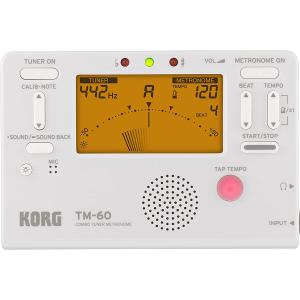 KORG(コルグ) チューナー メトロノーム 同時に使える TM-60 WH ホワイト｜gakki-mori