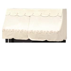 ジャガード 猫柄♡ピアノカバー 生地 アップライトピアノカバー UP-695CN ねこ音符柄ジャガード織 ネイビー